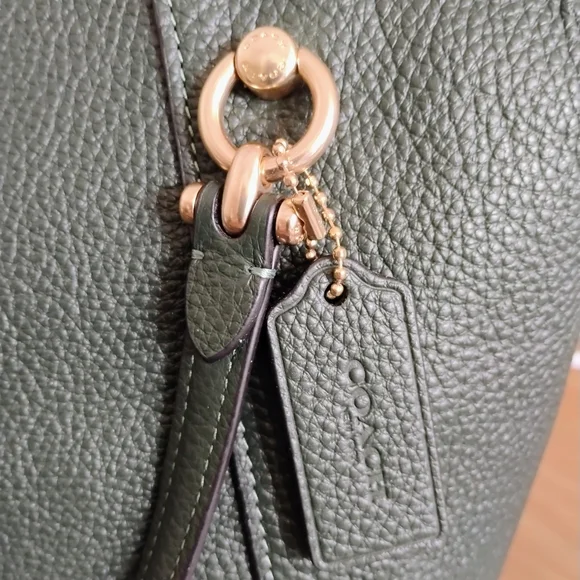 Coach Green Leather Satchel - Picture 7 of 9